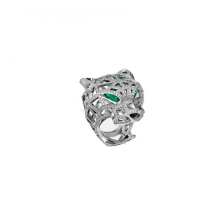 PANTHER HEAD FULL DIAMOND RING