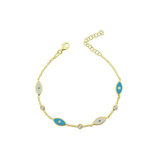 BABY BLUE X WHITE EYES BRACELET