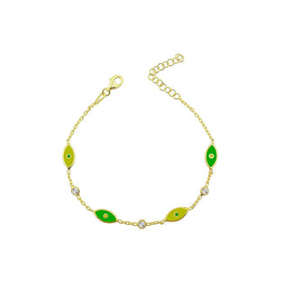 GREEN X YELLOW EYES BRACELET