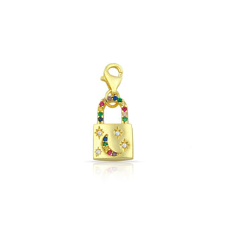 RAINBOW  LOCK CHARM