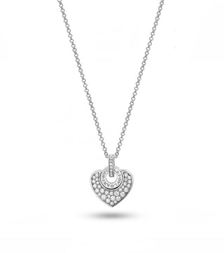 SILVER B HEART NECKLACE