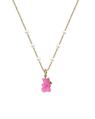 Pink Magic gummy bear in 18k gold