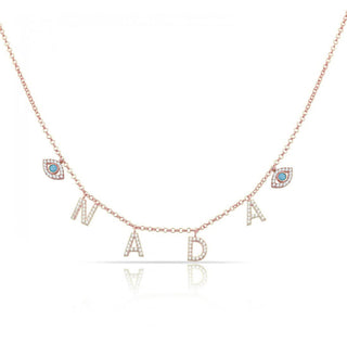 DIAMOND NAME NECKLACE WITH EYES