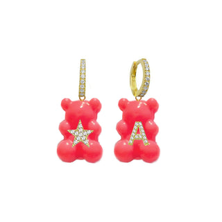 STAR LETTER GUMMY BEAR EARRING