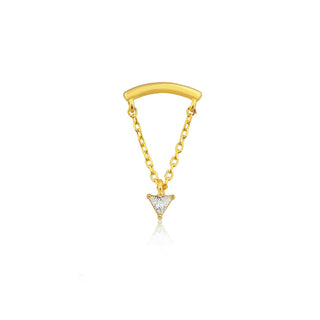 ONE TRIANGLE DIAMOND CHAIN PIERCING