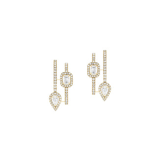 GOLD TWIN LAYER HOOP EARRING