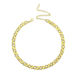 CUBAN YELLOW ENAMEL CHOKER - ELEGANT GIRLS